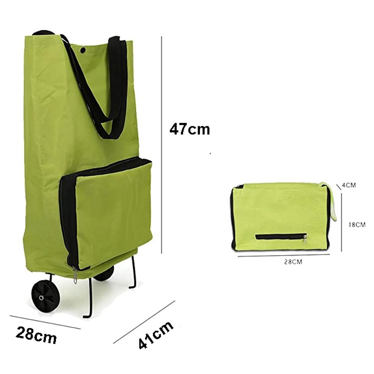 Collapsible Foldable Rolling Shopping Bag 3