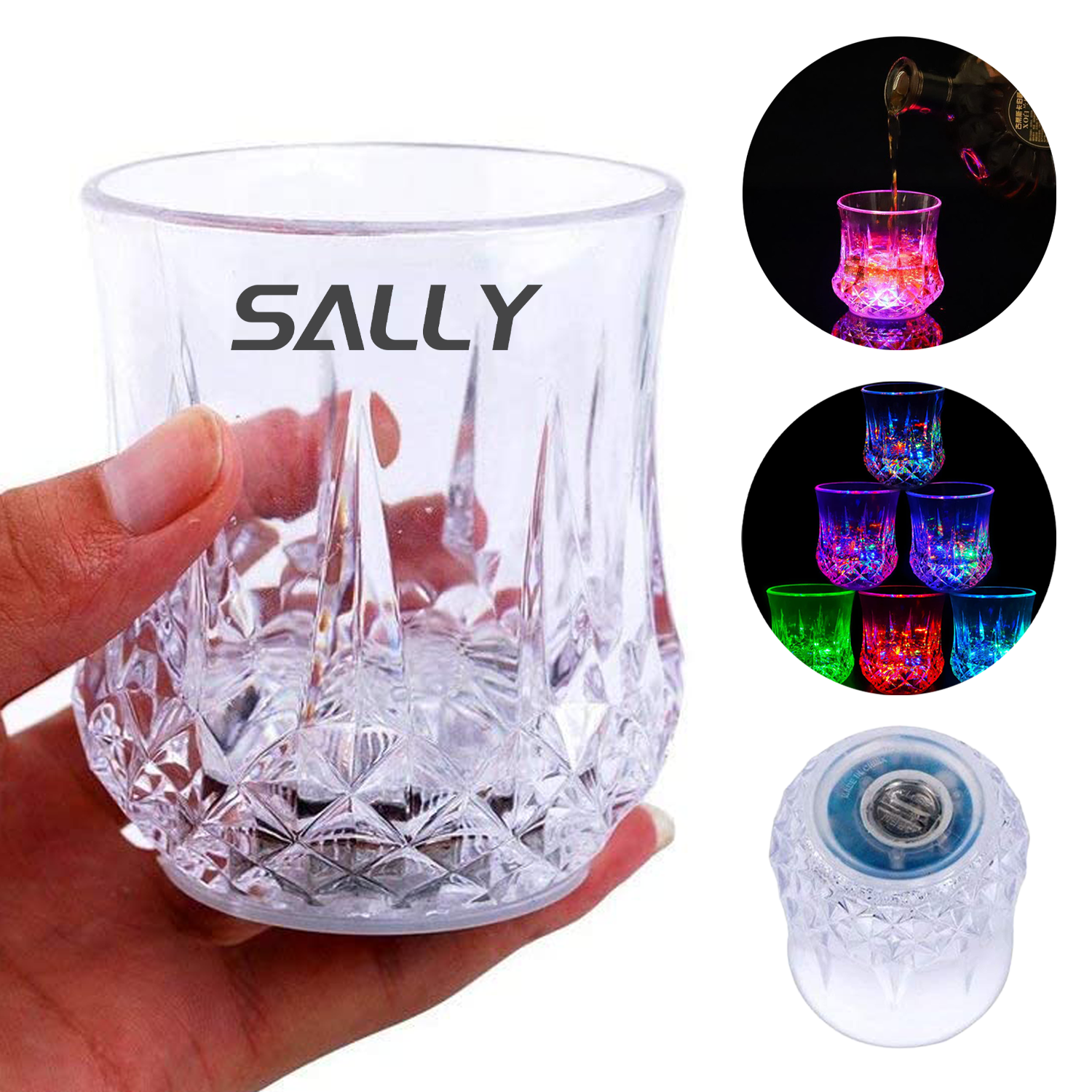 Led Light Up Flashing Wine Glass 1