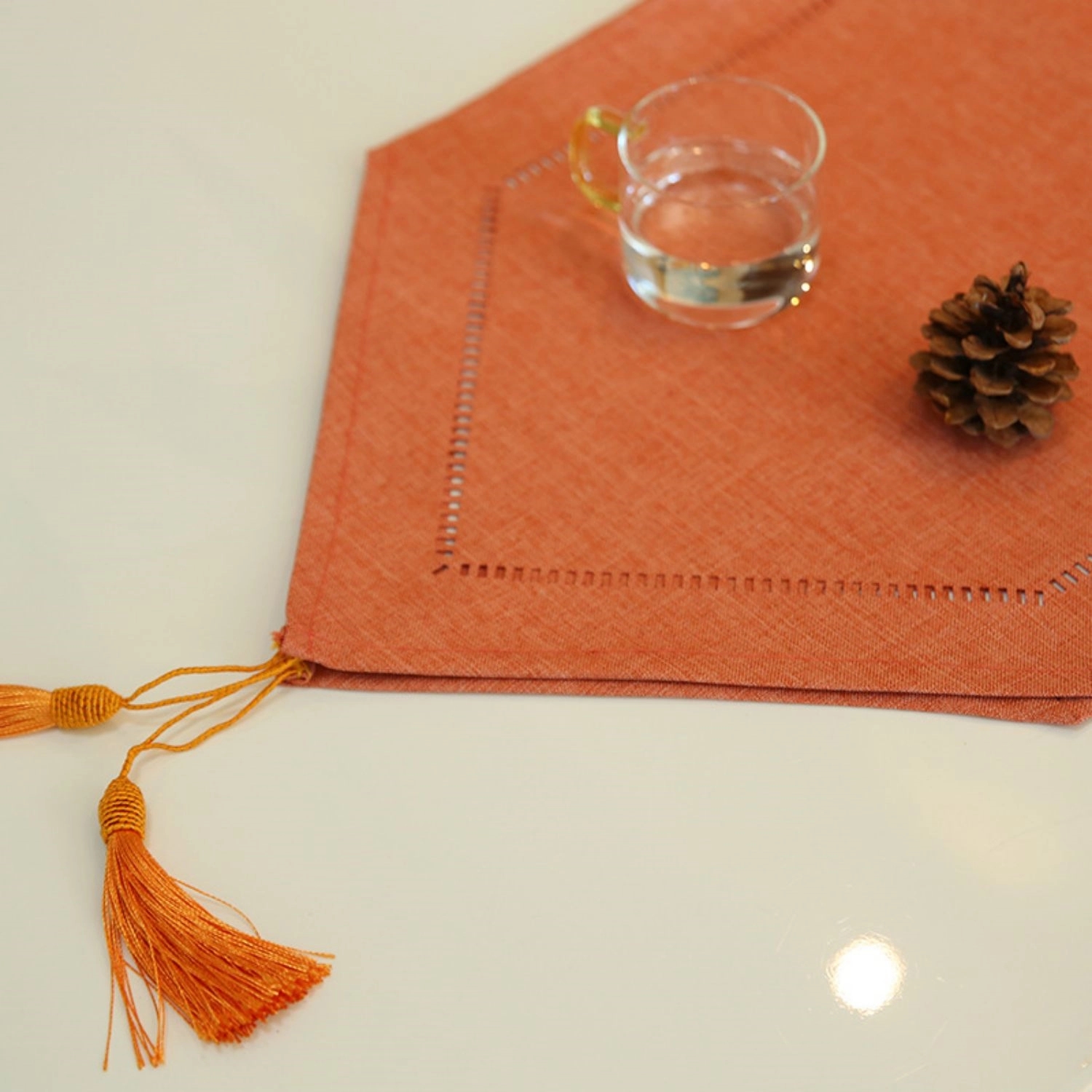 Homes Cotton Linen Table Runner Machine Washable 12