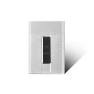 Slim Aluminum Cigarette Case With Magnetic Closure And USB Rechargeable Lighter Top 4