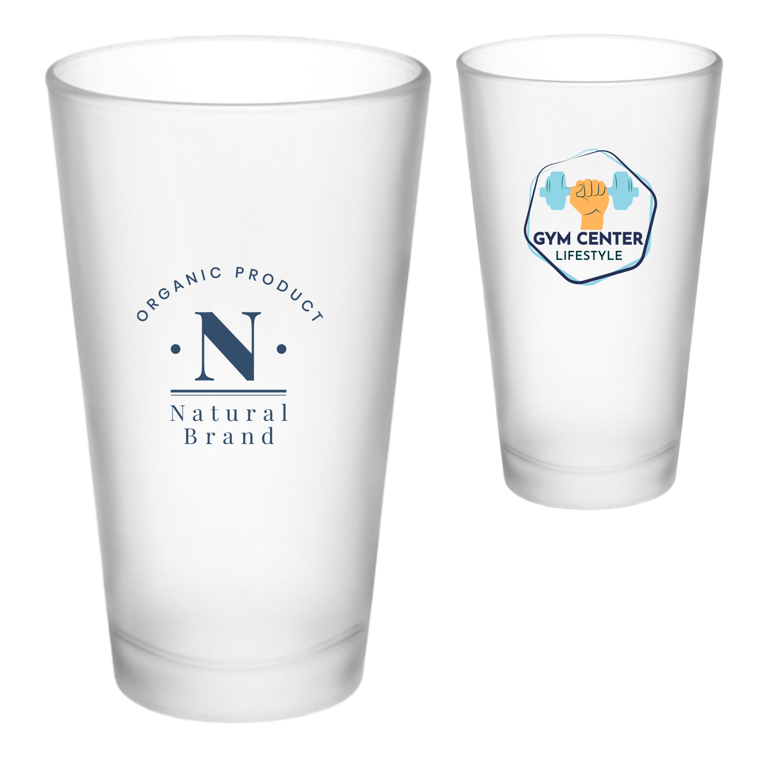 16 oz Customizable Frosted Mixing Glass 2