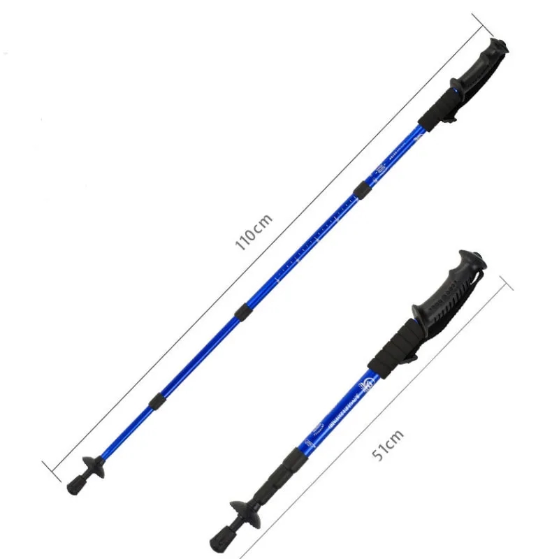Walking Trekking Hiking Poles Anti Telescopic Collapsible 4