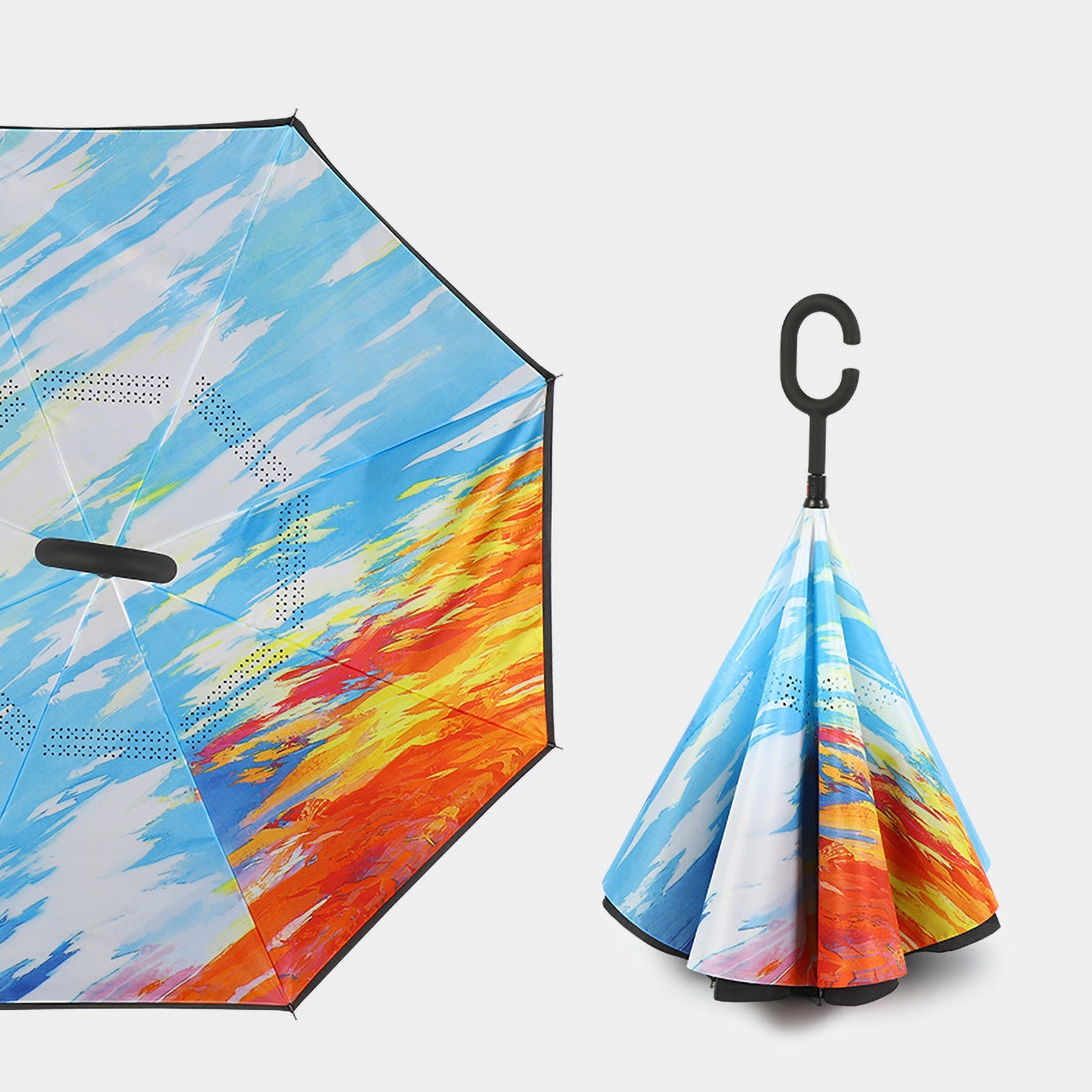 C Handle Reverse Umbrella 2
