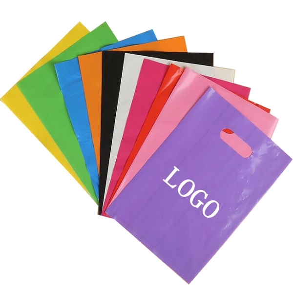9"x14"-Die Cut PE Handle Bags 2