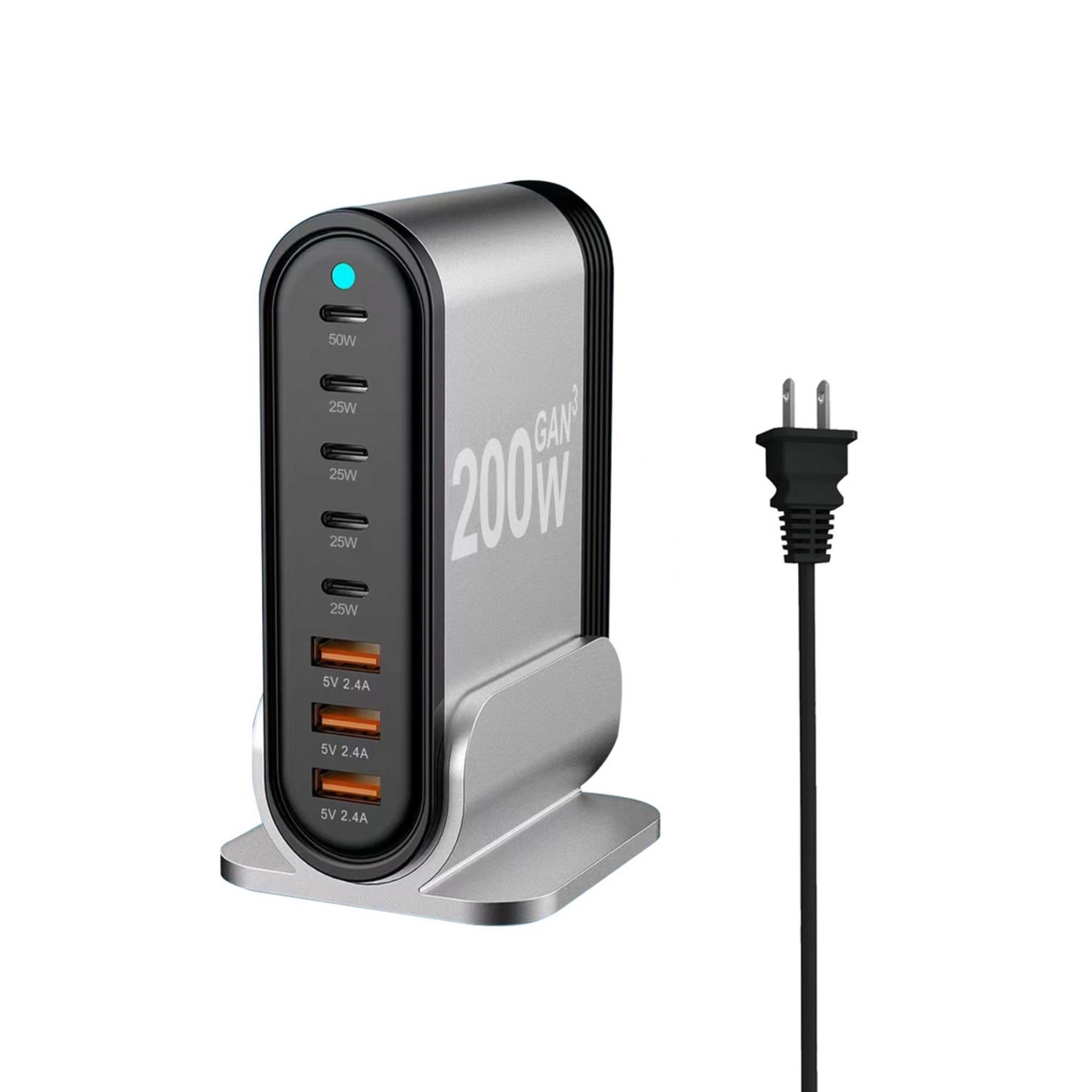8-Port USB Flash Charge Station - 200 W 5