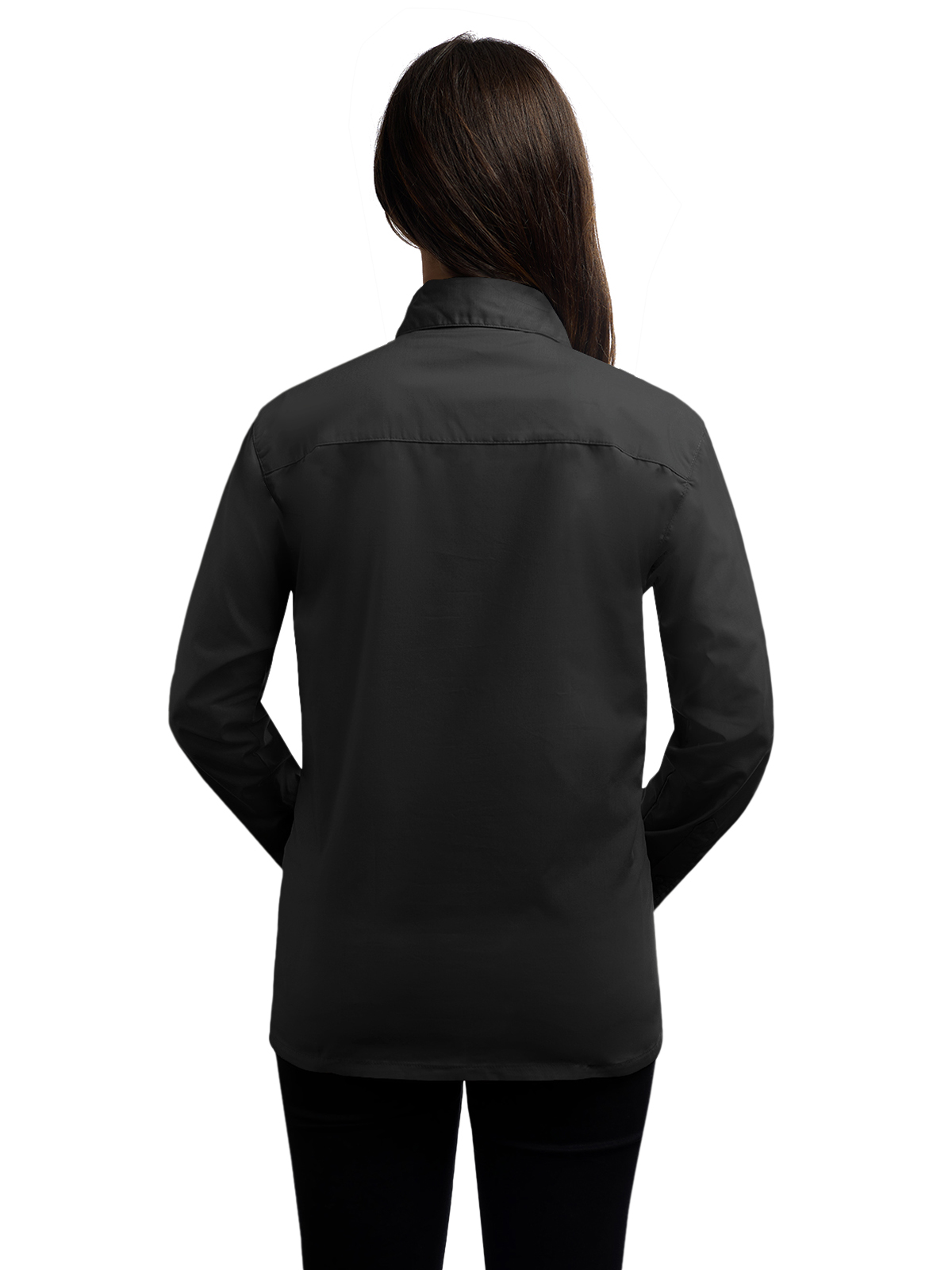 Blue Generation - Women's Pocketless Long Sleeve Poplin Shirt 38