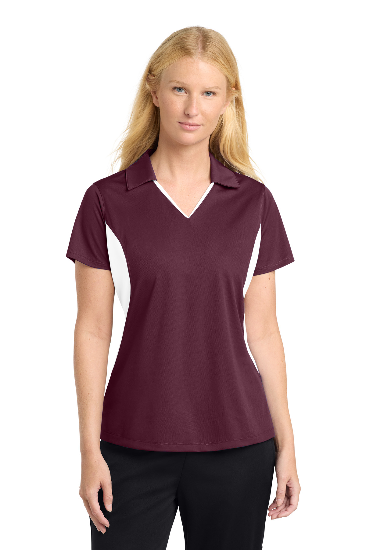 Sport-Tek Women's Side Blocked Micropique Sport-Wick Polo. LST655 52
