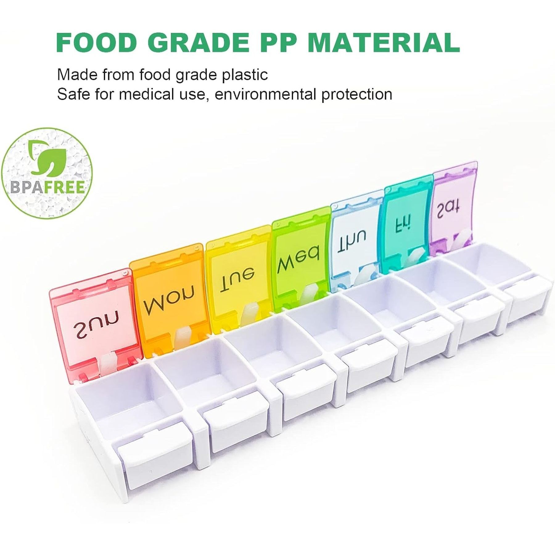 Weekly Pill Organizer Bpa Free Travel 7 Days Pill Box Case 1