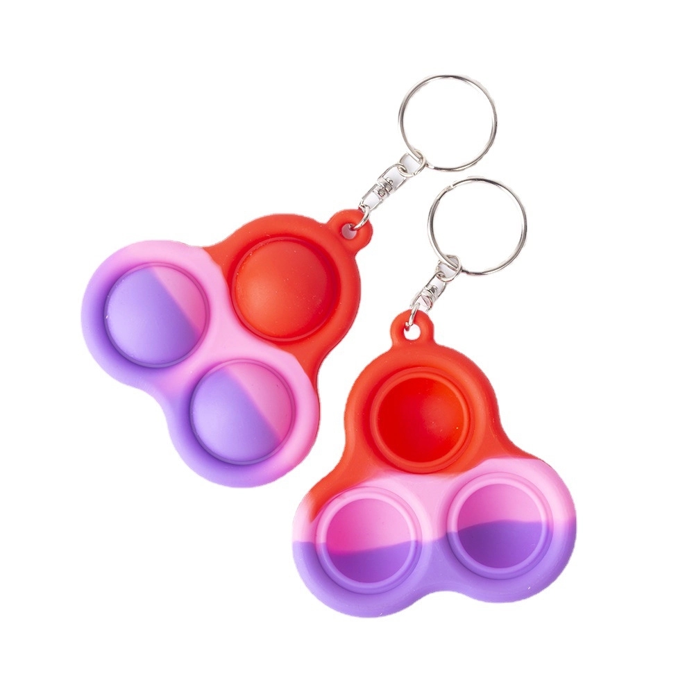 Silicone Push Pop Bubble Toy Key Chain 2