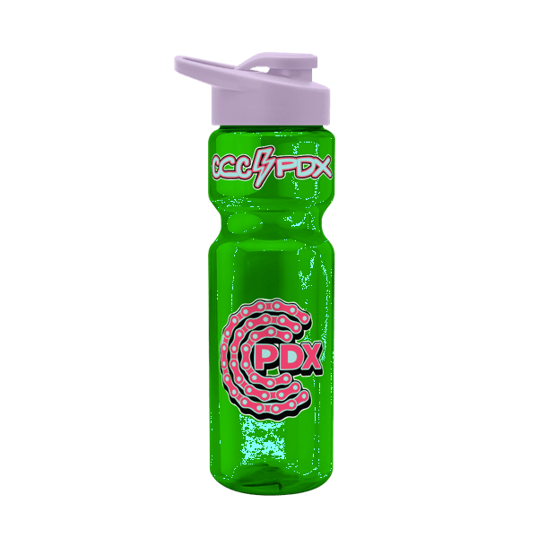 Blazer 28oz Transparent Bike Bottle w/Drink-thru Lid 2547
