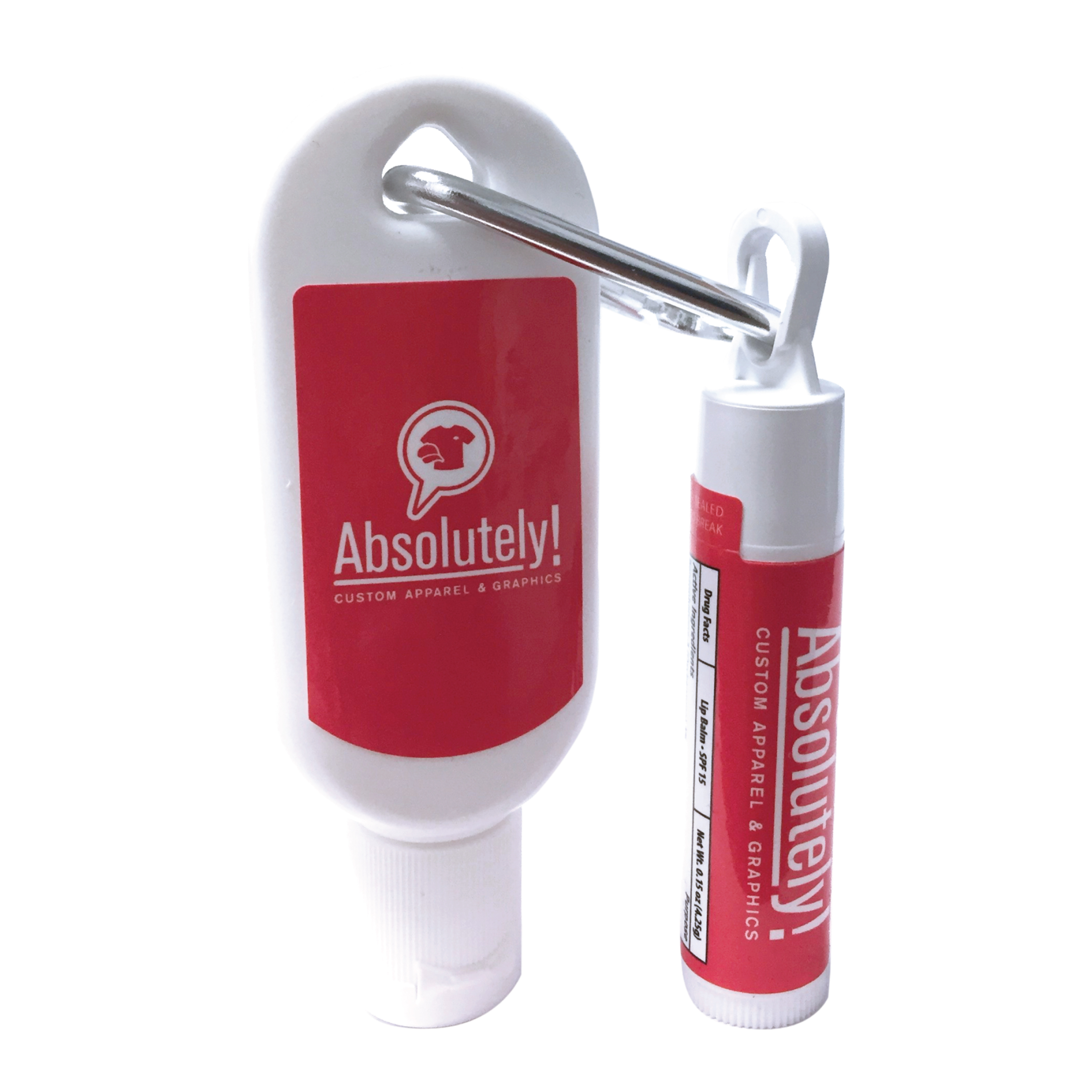 Kit: 1 oz. SPF30 Sunscreen Lotion with Carabiner and SPF15 Lip Balm 1