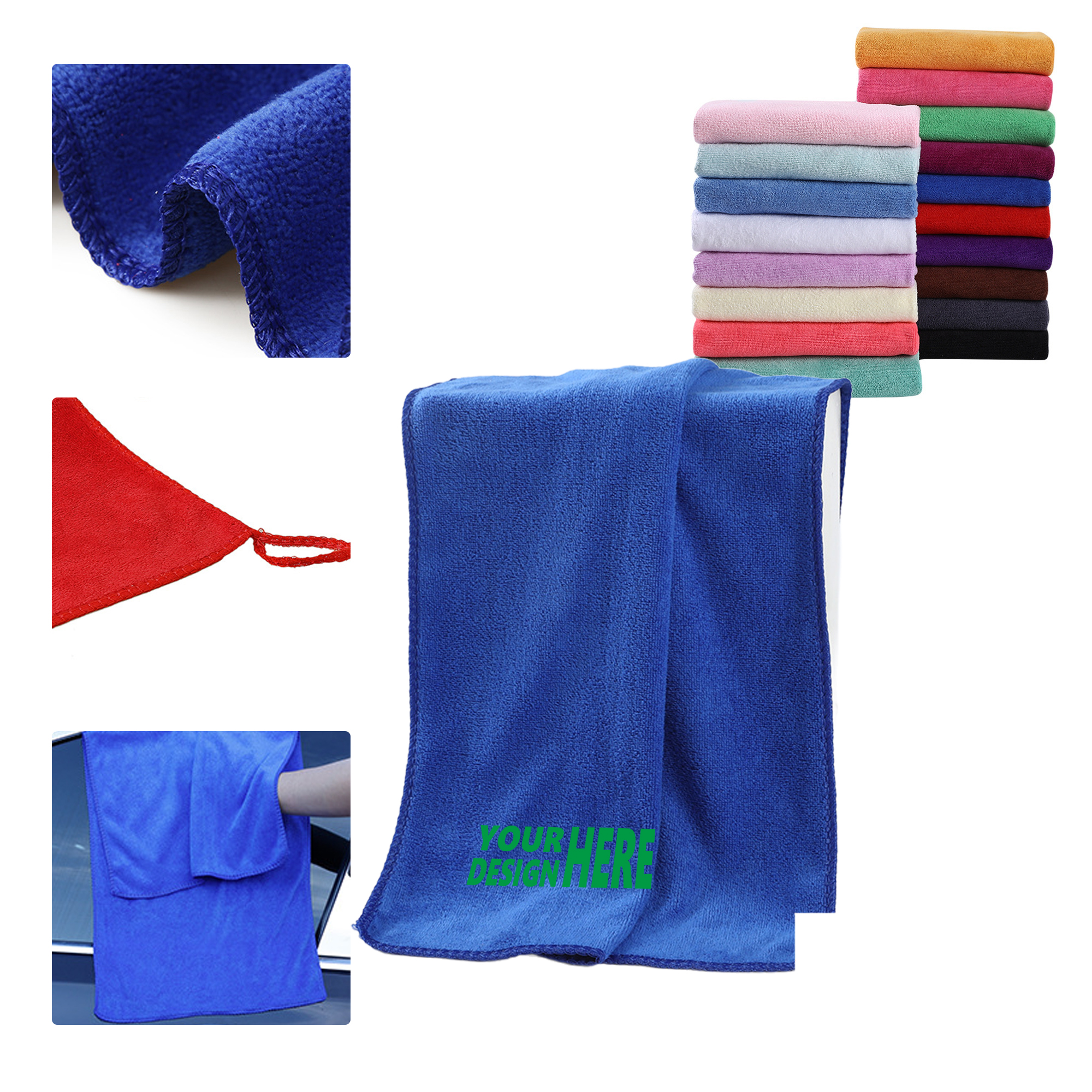 MOQ 50 Car Wash Towel Absorbent Cleaning Cloth Custom Logo 3