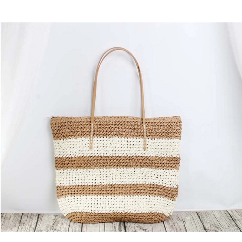 Retronatural Straw Hand Woven Round Handle Handbags 2