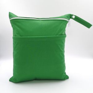 Wet Dry Bags with Two Zippered Pockets for Baby Diapers 15
