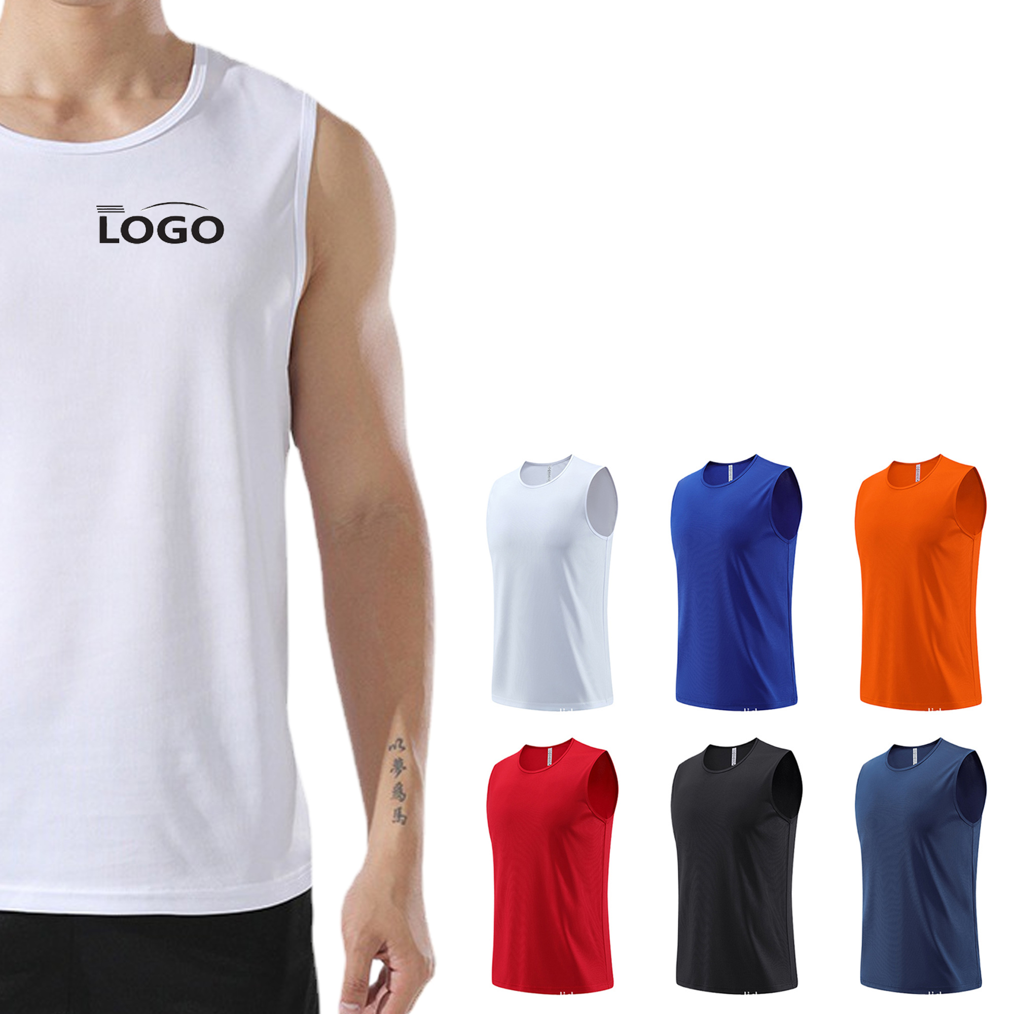 Breathable Mens Fitness Tank Top for Running Yoga 6