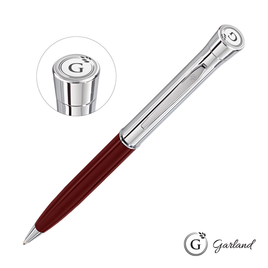 Garland® Monogram Twist Ballpoint Pen - Chrome 4