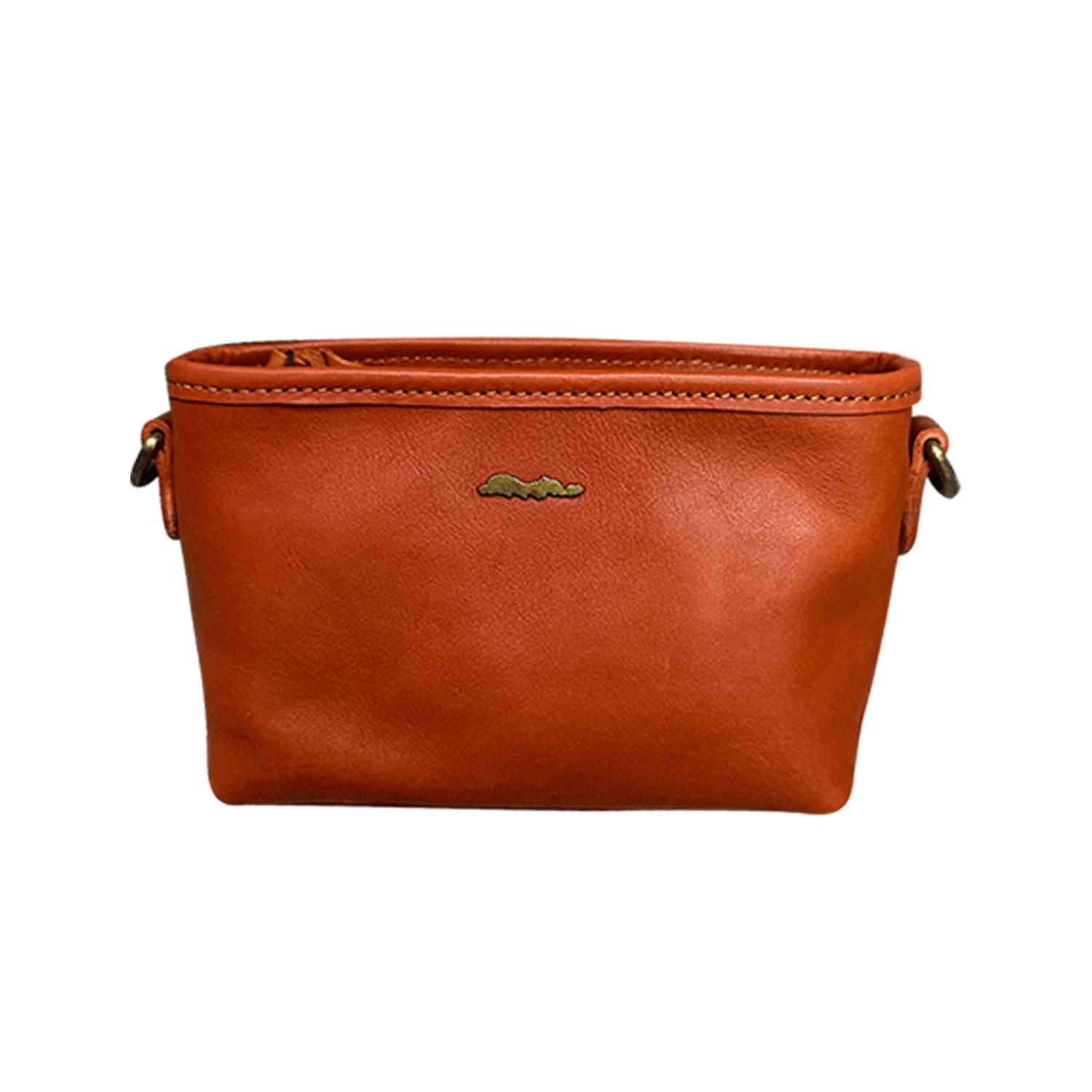 Genuine Leather Single Shoulder Retro Wide Crossbody Bag 4