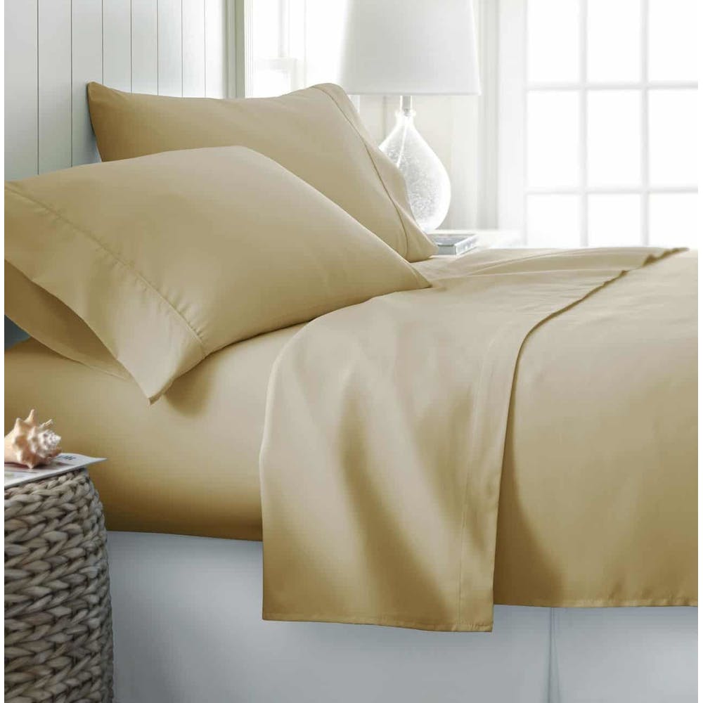 Microfiber Bed Sheets - Gold Twin 3 Piece Set 2