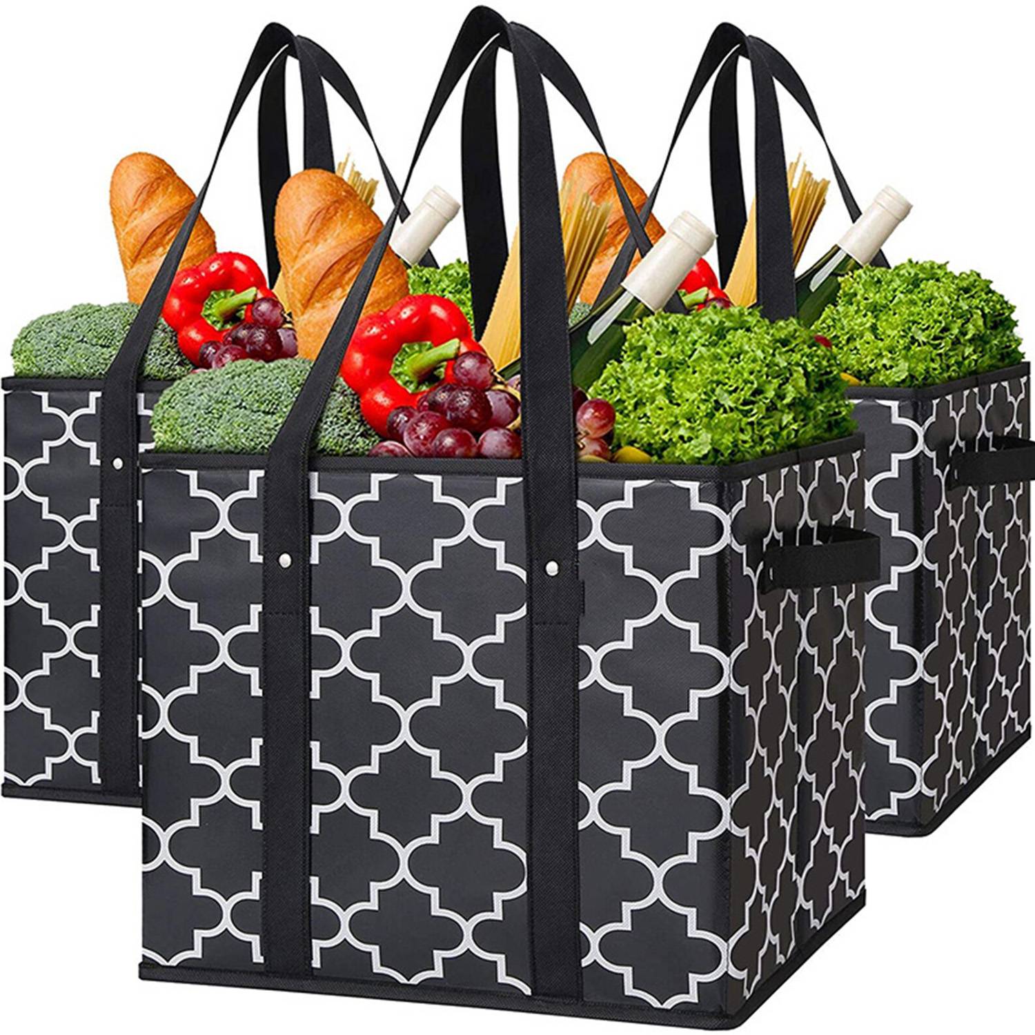 30L Waterproof Foldable Non Woven Grocery Bag for Shopping 4