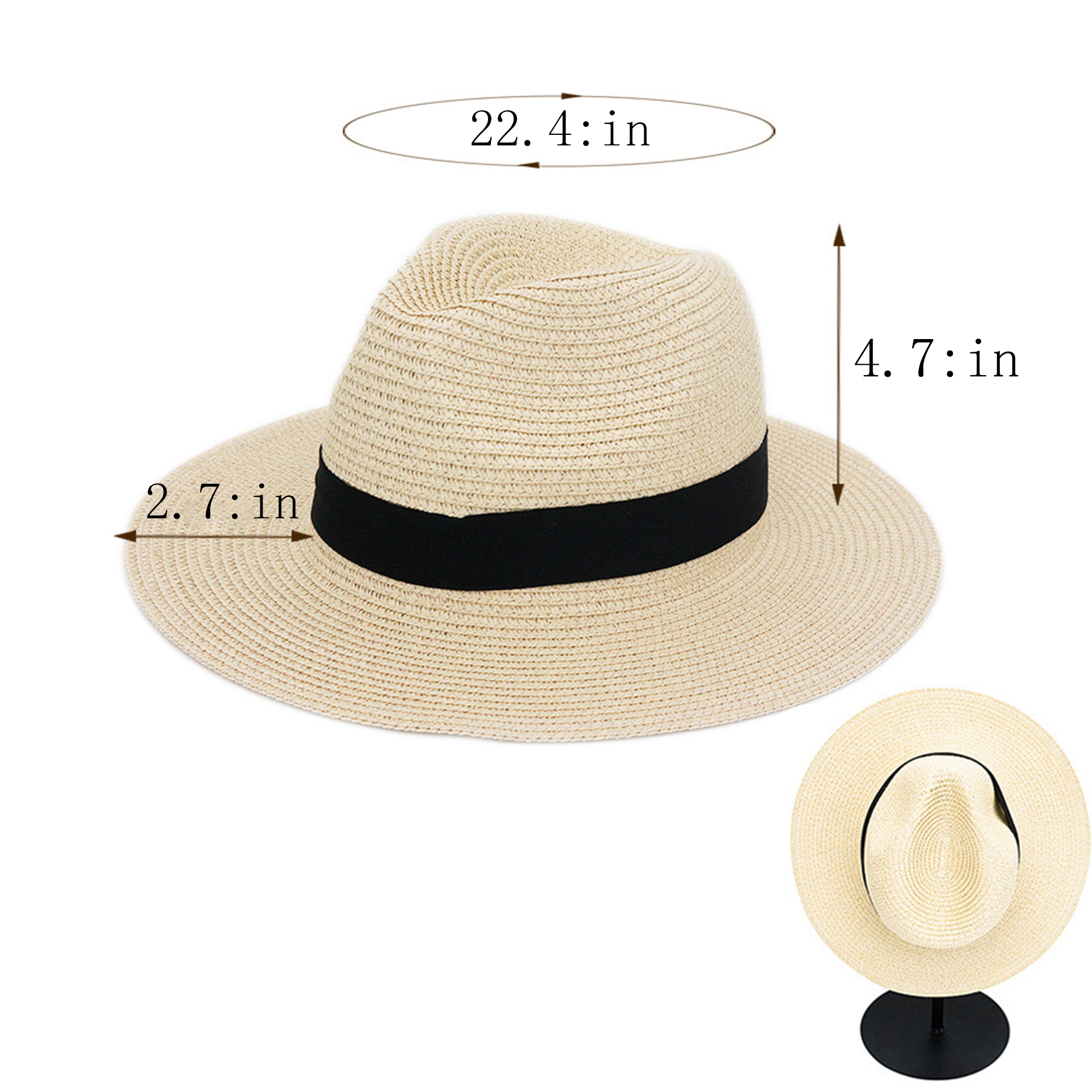 Soft Outdoor Beach Straw Hat 3
