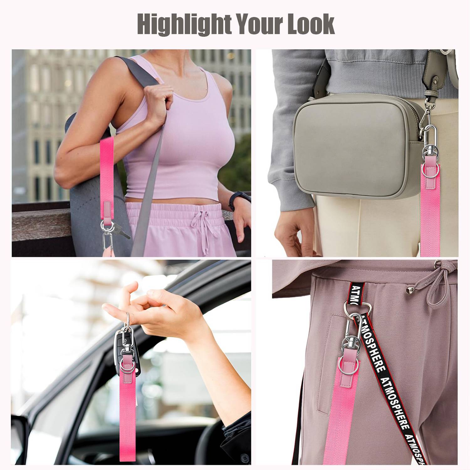 Short Polyester Wrist Strap Key Chain 6