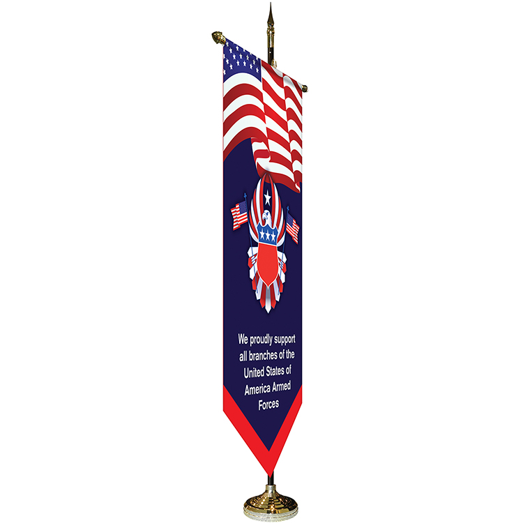 36" x 72" Premium Gonfalon 7' Kit / V-Cut 4