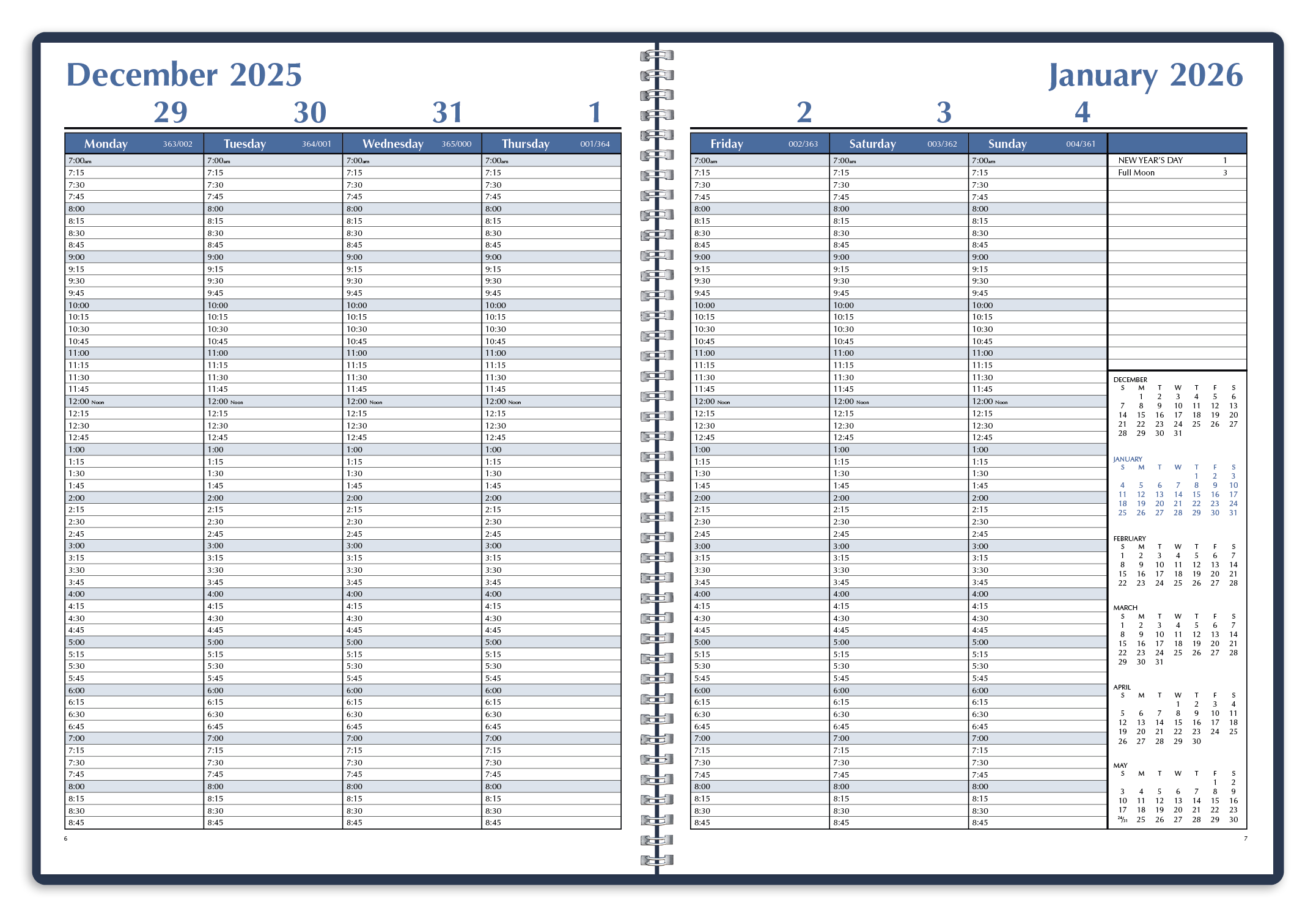 Triumph® Calendars Weekly Time Manager 68