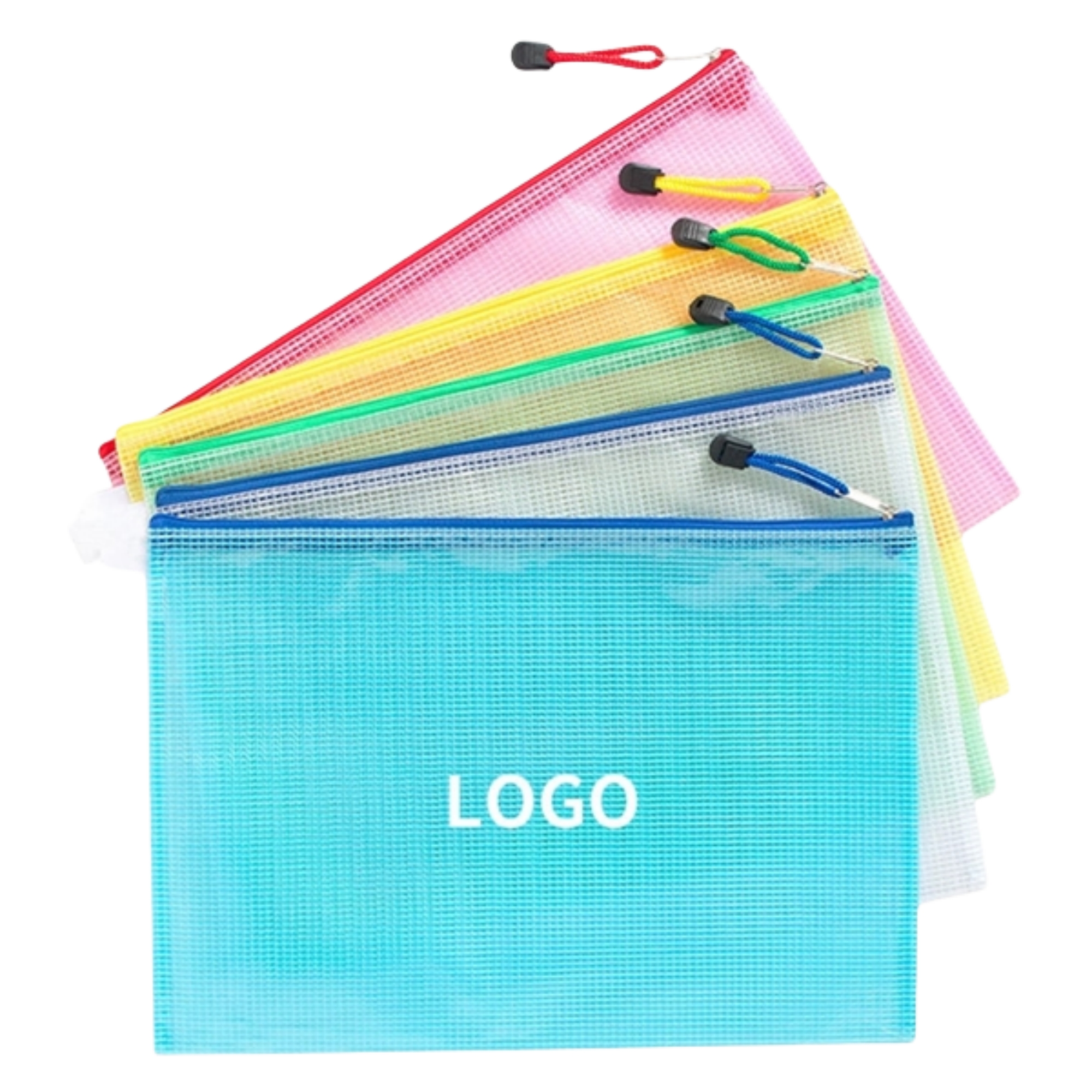 Transparent Mesh Zipper File Pouch 1