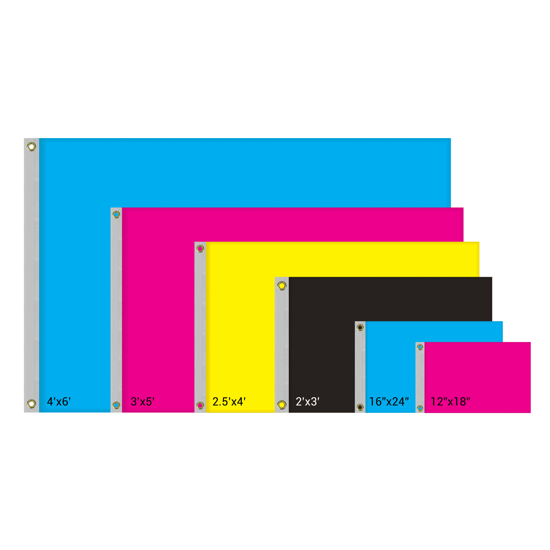 2' x 3' Promotional Polyester Single Reverse Flag 2