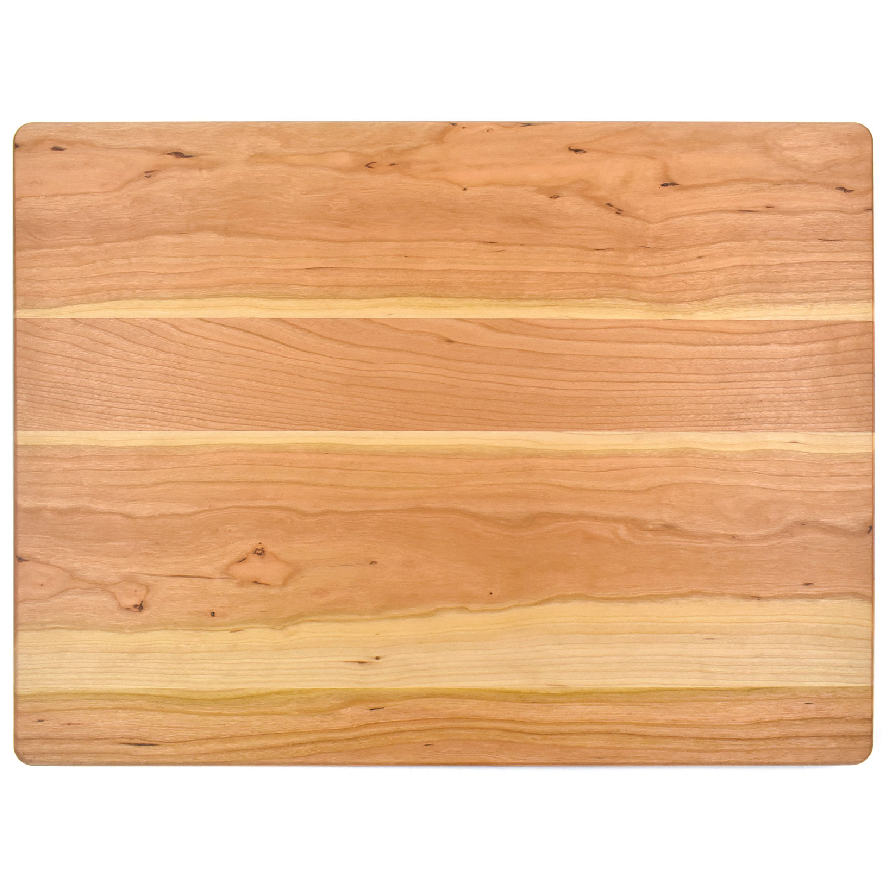 15" x 20" x 1 1/4" Cherry Rectangular Butcher Block with Juice Groove 5