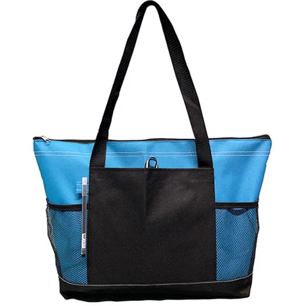 Customized 600D Polyester Zippered Tote Bag 3