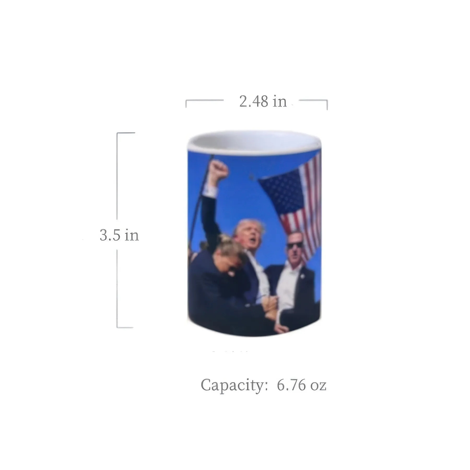 Simple Trump Speech Straight Ceramic Mug 4