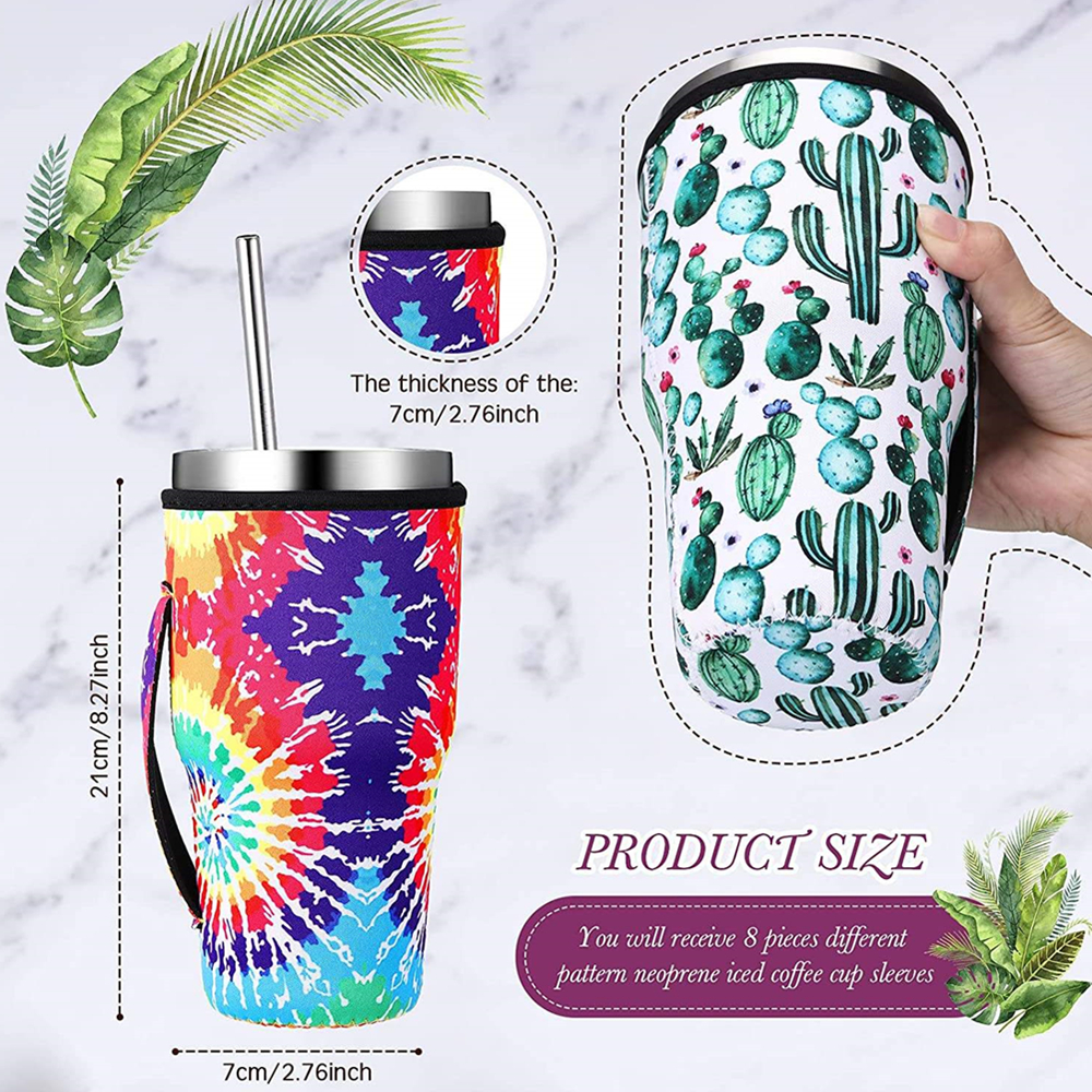 Coffee Cup Insulated Sleeve Cover Holder w/Handle, custom koozie with logo imprint 4