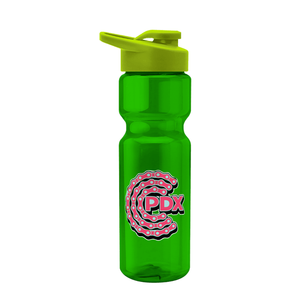 Blazer 28oz Transparent Bike Bottle w/Drink-thru Lid 996