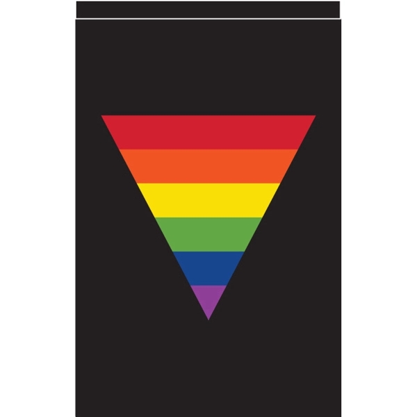 Black Rainbow Tri. Deluxe Garden Flag 1