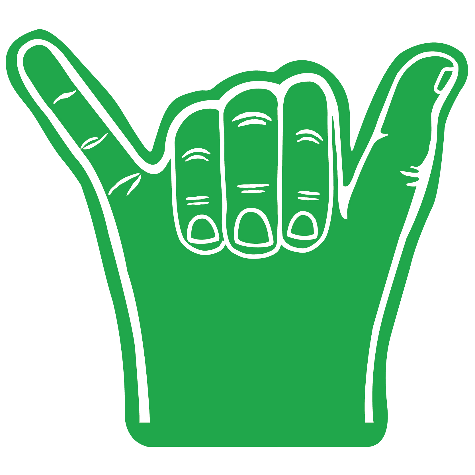 Foam Hang Ten Surfing Hand 25