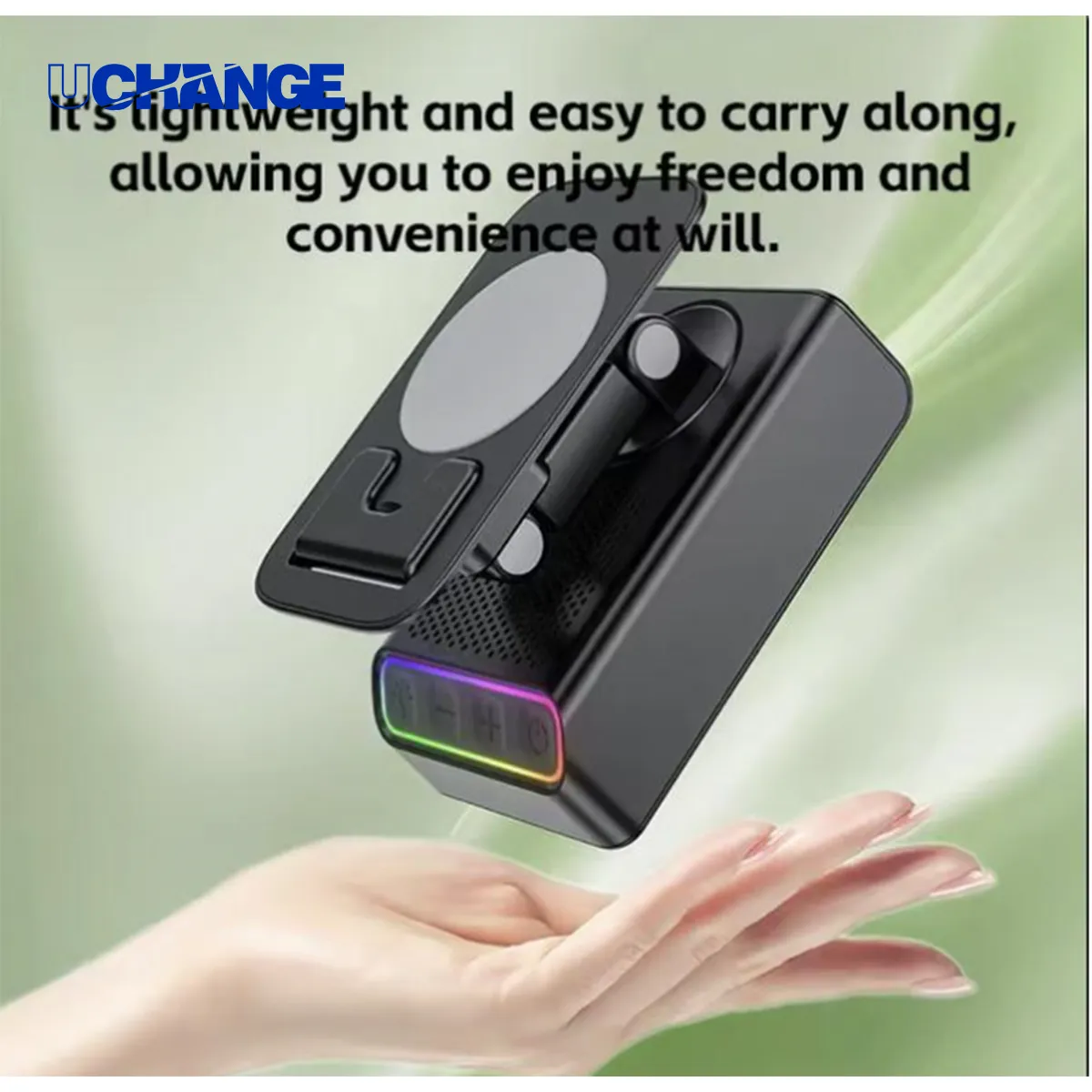 Foldable Phone Stand Bluetooth Speaker With Power Bank 3