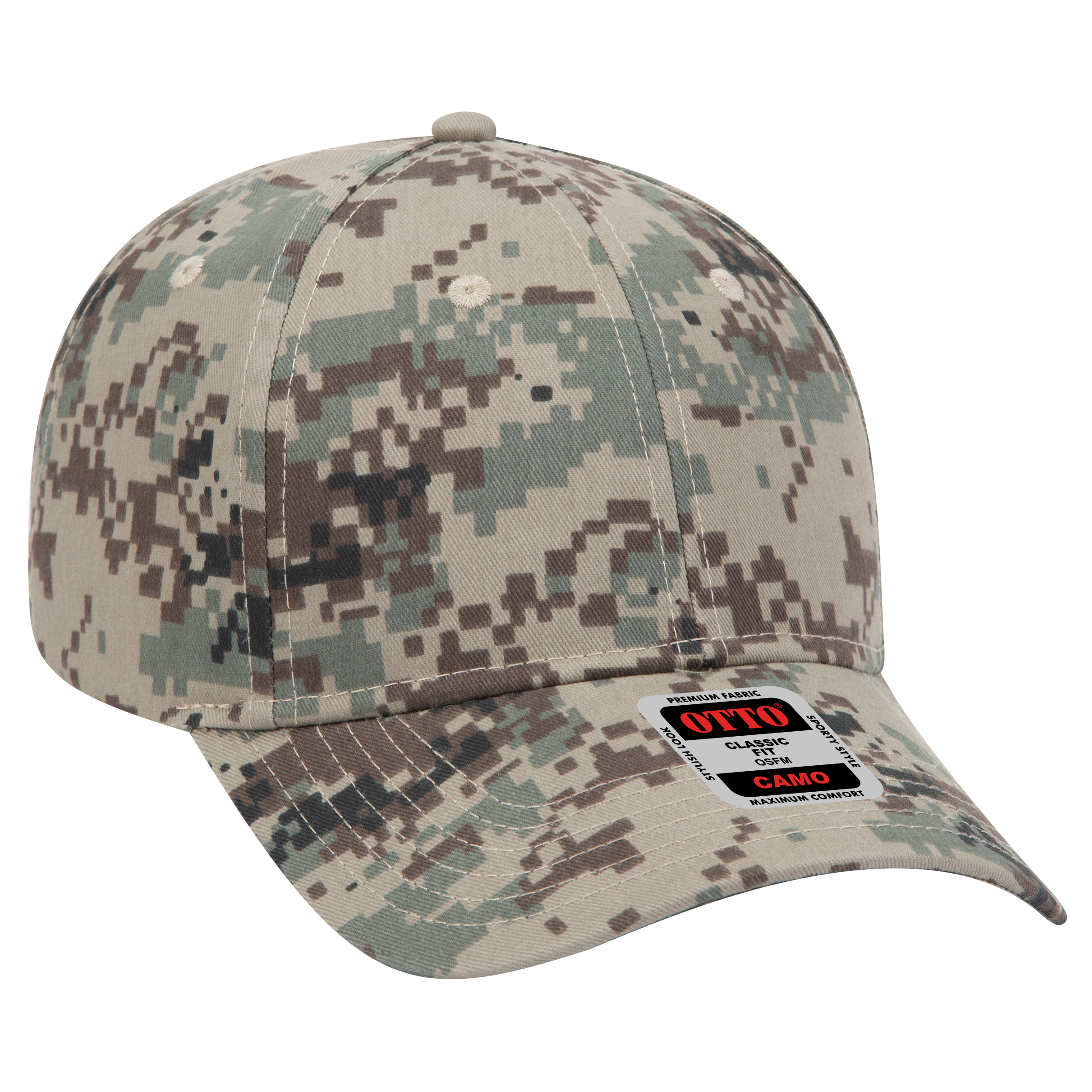 OTTO CAP® Camouflage 6 Panel Low Profile Baseball Cap 28