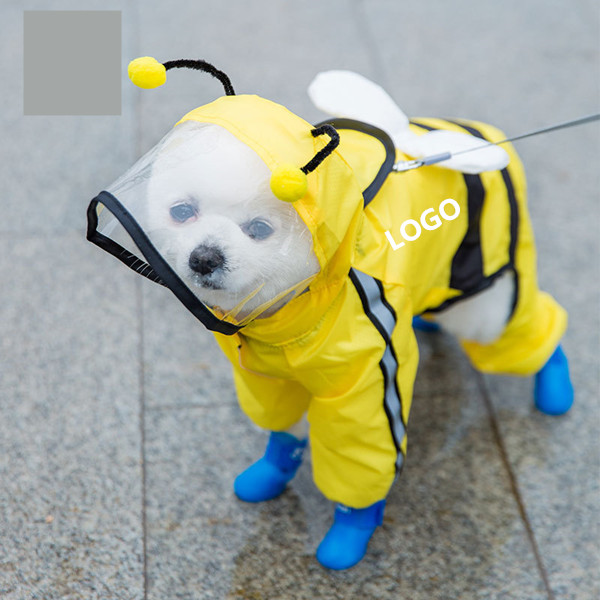 Dog Raincoat Hooded 2