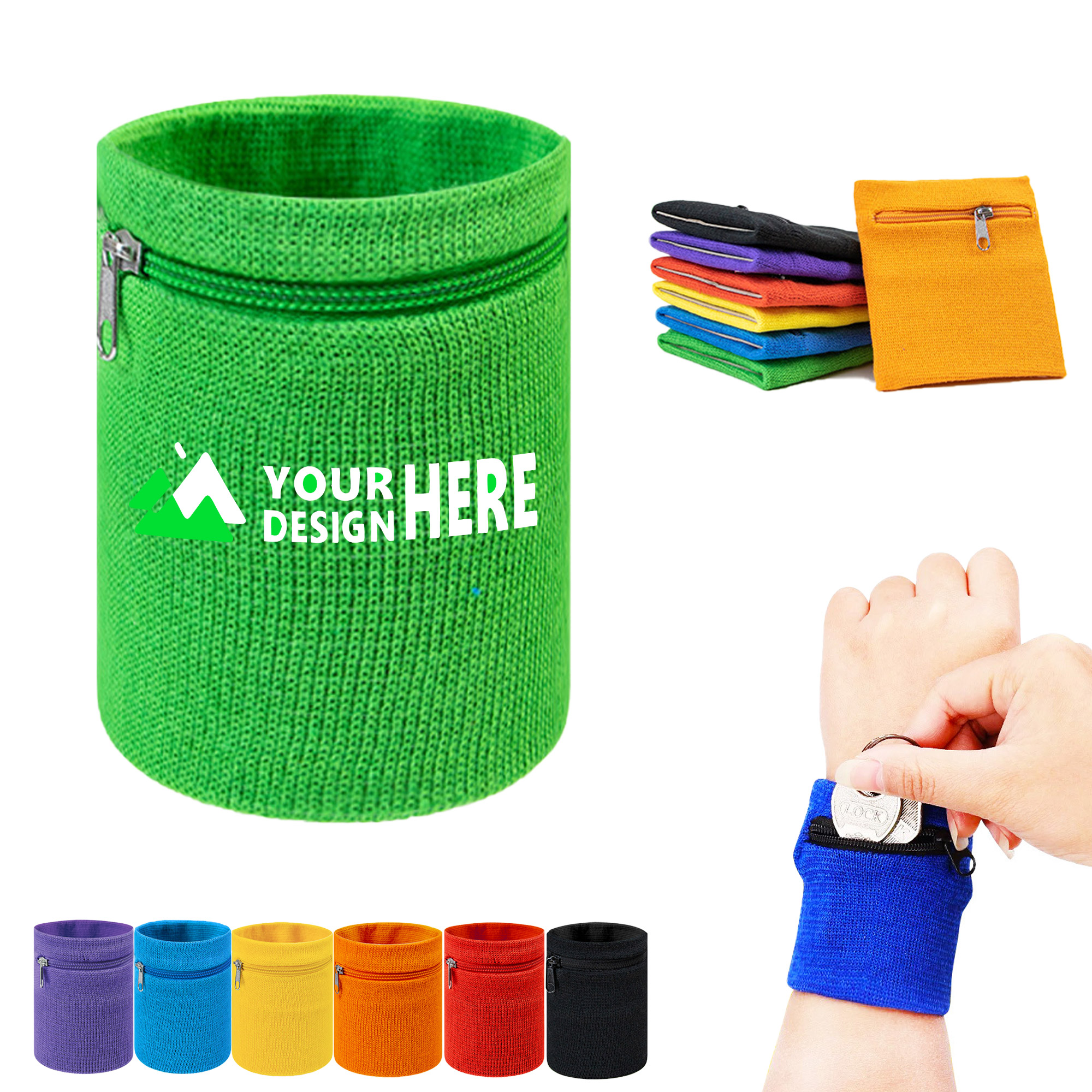 Wrist Wallet Pouch With Zipper Sport Wristband 3