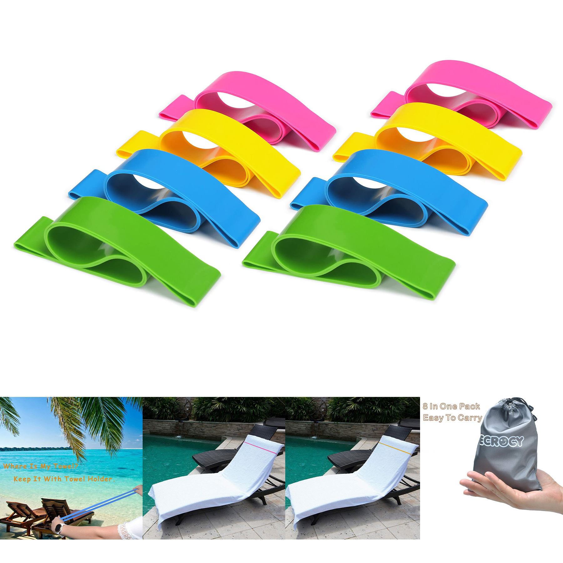 8 Pack Towel Bands 2