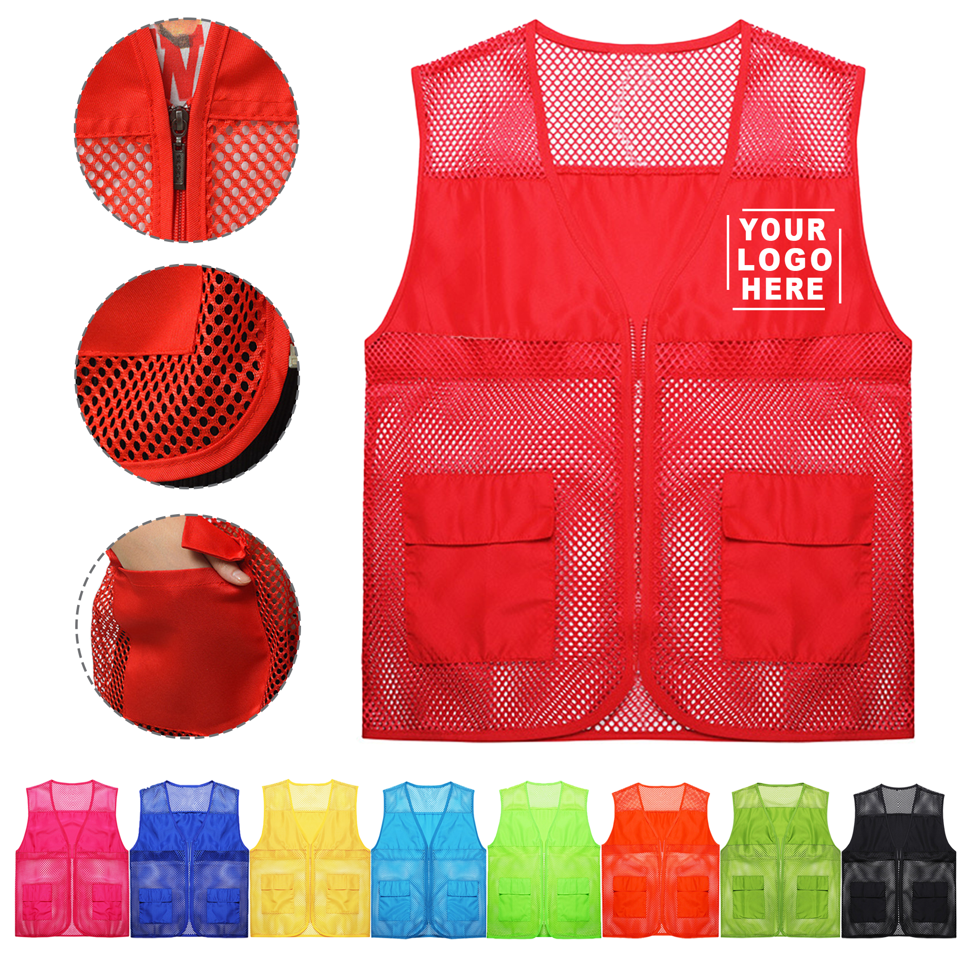 MOQ 50 Unisex Mesh Safety Vest 1