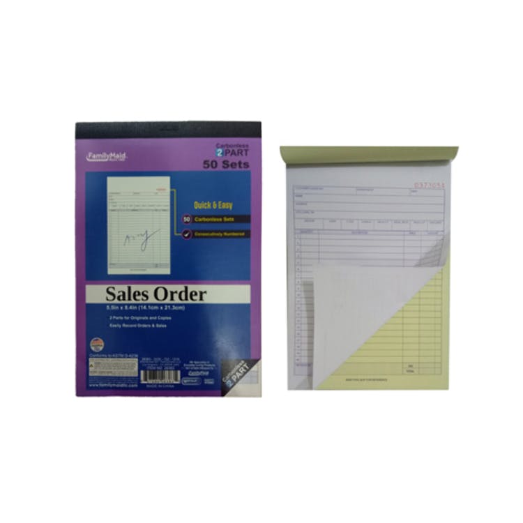 Sales Order Books - 2 Parts 50 Count Pads 2