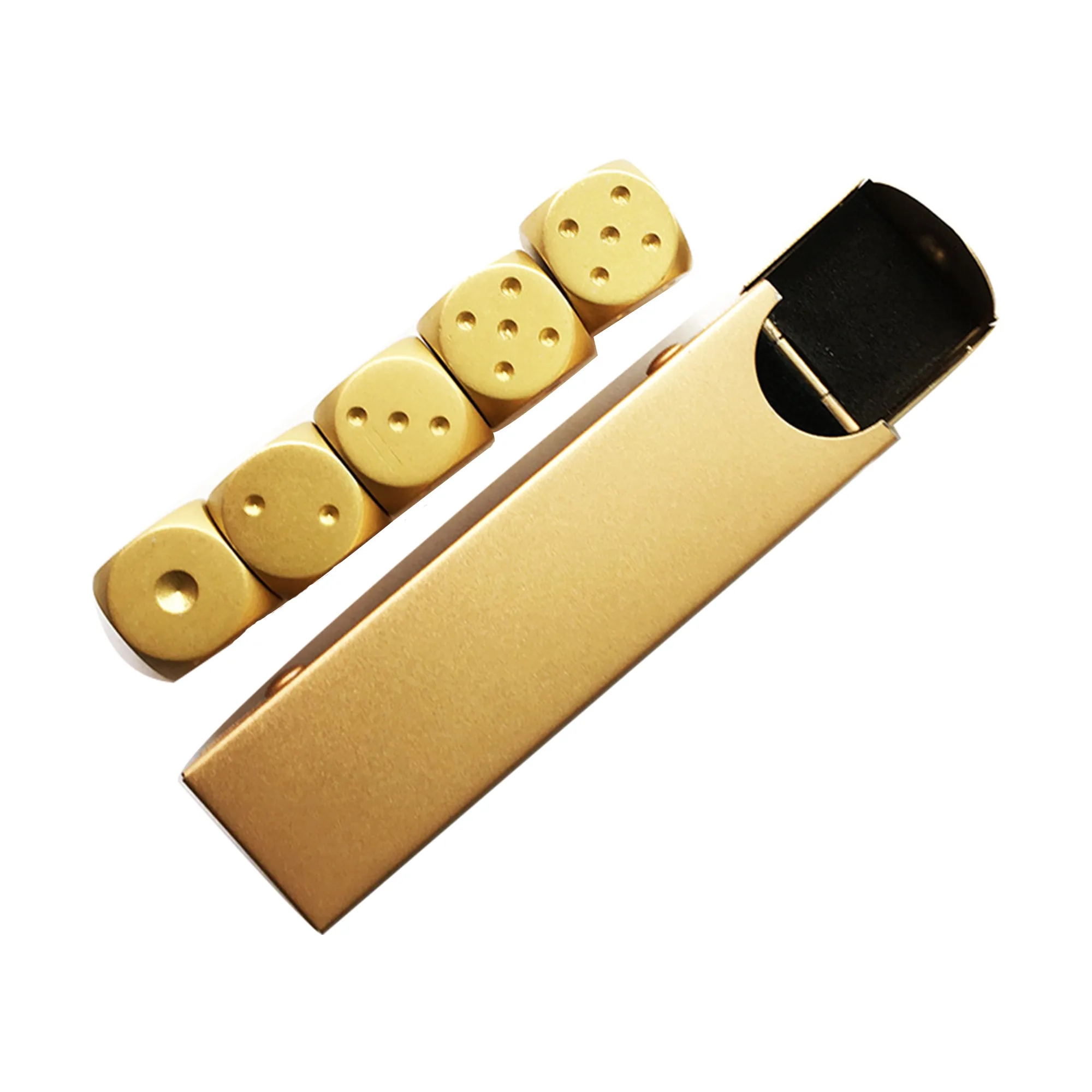 5 Pieces Aluminum Alloy Dice Set Full Color Print 4