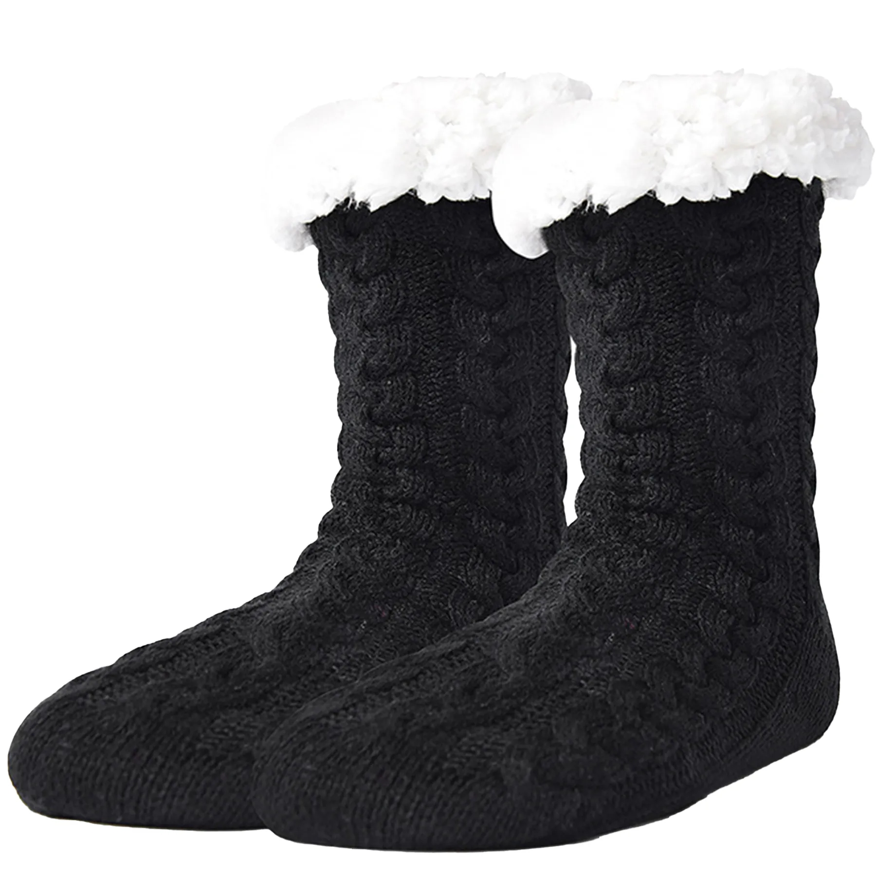 Christmas Fuzzy Fleece-lined Non Slip Slipper Socks 5