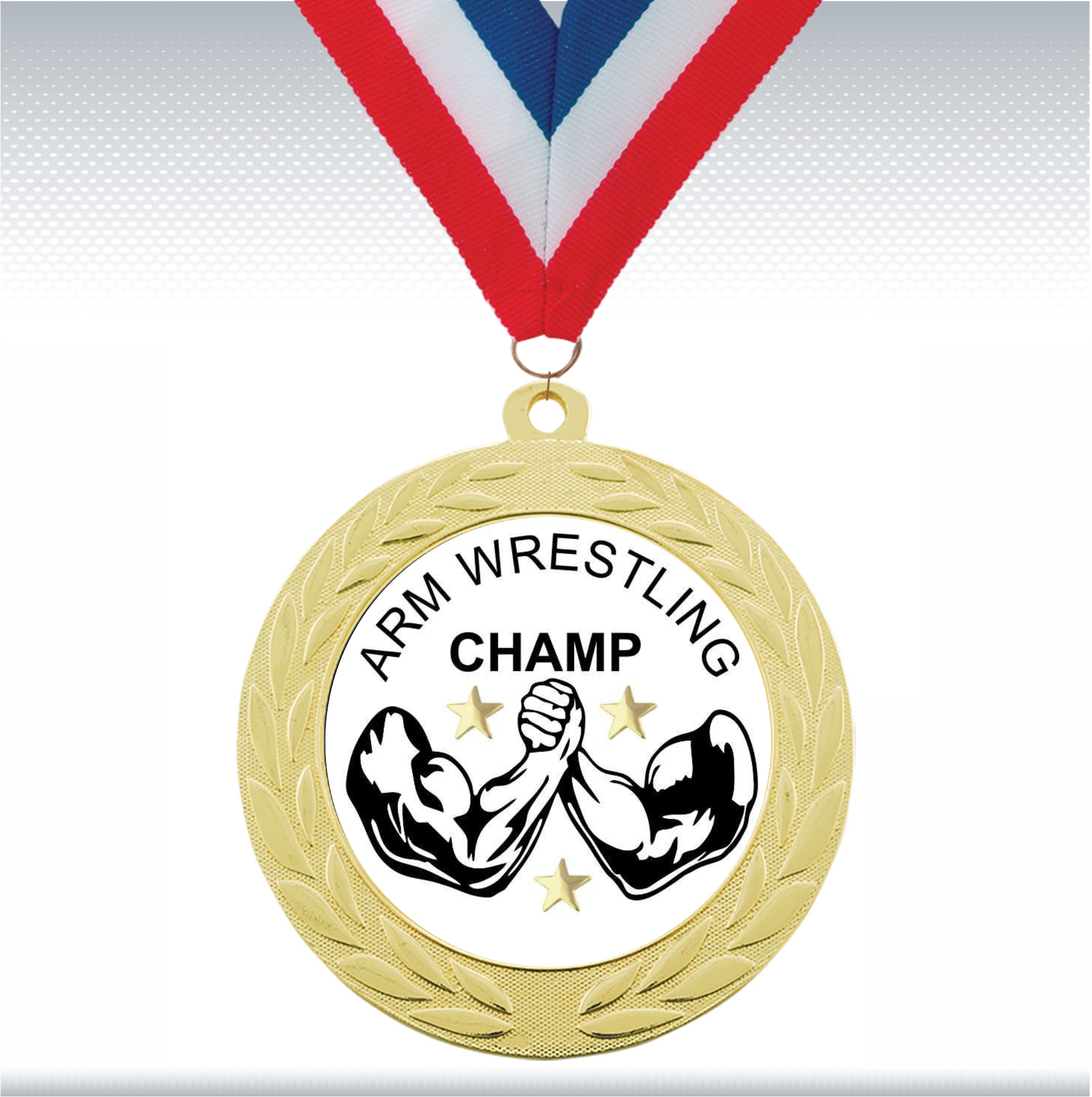 2 3/4" Bright Gold Insert Medal 6