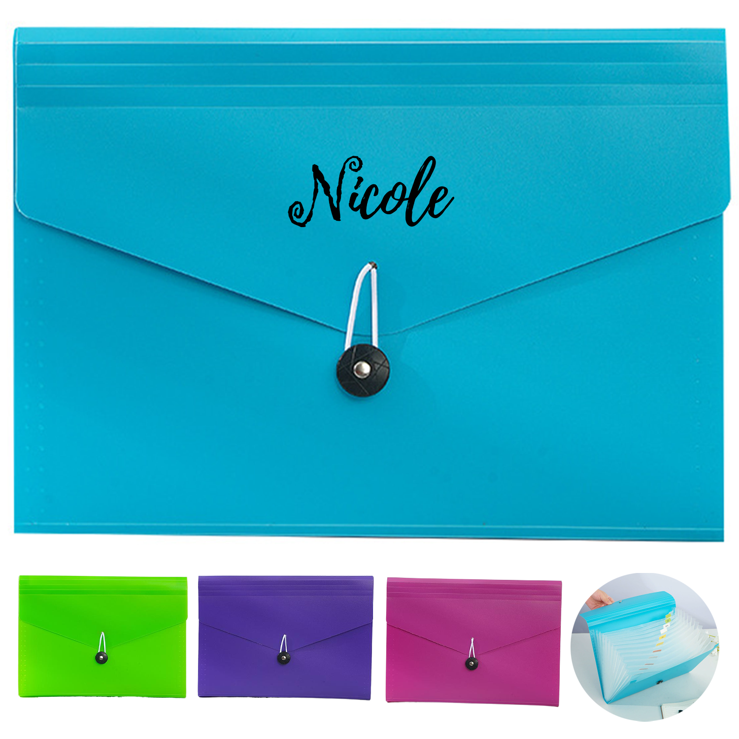 A4 13 Pocket Accordion File Folder Document Organizer 3