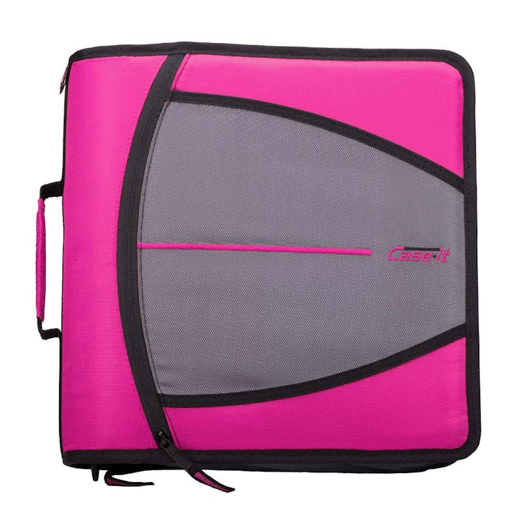 Case-It Mighty Zip Tab Binder - Magenta 3" 1