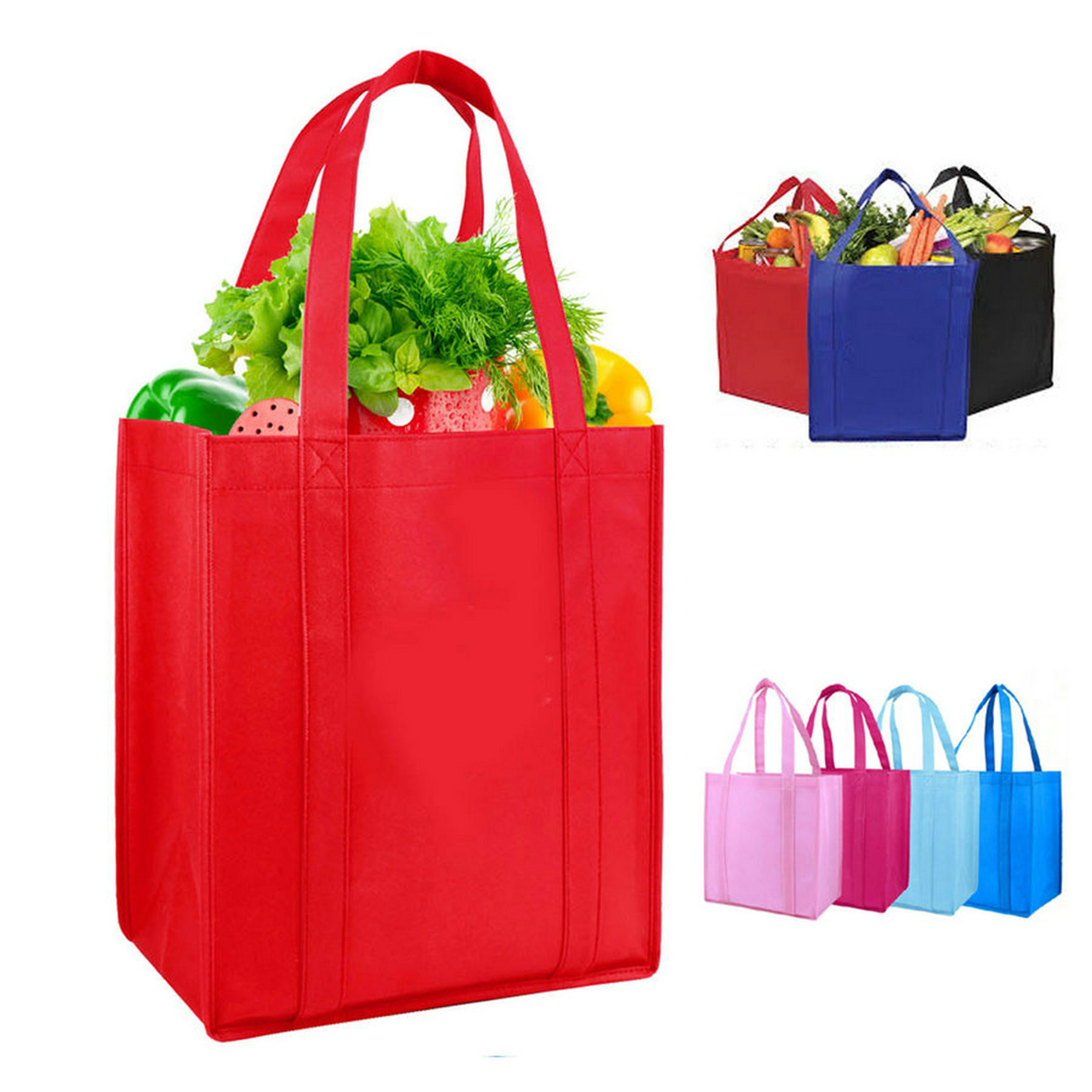 Non-woven Durable 11 3/4" x 13" Shopping Grocery Bag 1