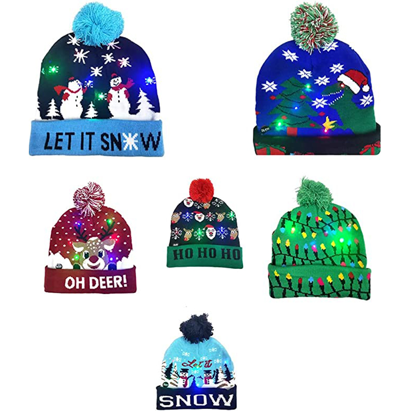 LED Christmas Holiday Hat for Unisex Kids Adults 14